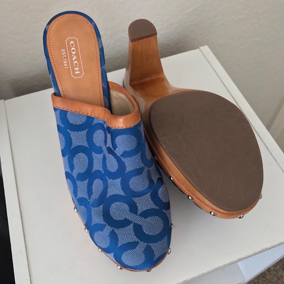 NEW Coach Wooden Platform Mules - Picture 5 of 5